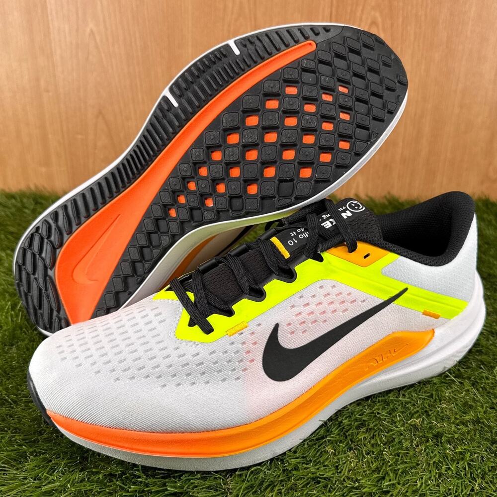 Nike Air Winflo 10 White Black Volt Running Shoes DV4022-101 Men’s Size 11